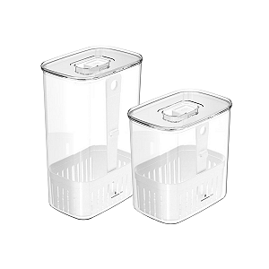 Kit 2 Organizadores De Tempero Fresco Geladeira Dura Mais