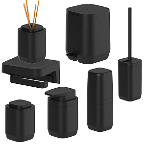 Kit Completo Para Banheiro Lixeira Dispenser Difusor Aura Ou