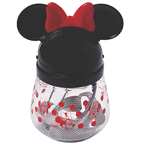 Garrafa Com Tampa e Orelha Infantil c/ Canudo Silicone 1,1l