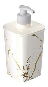 Porta Sabonete Liquido Dispenser Branco Marmore 420 Ml