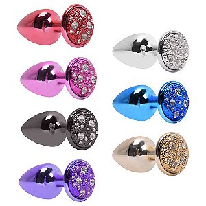 Plug P Metal Com Pedra Cravejada Em Strass Hard