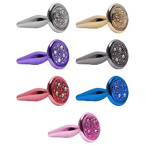 Plug Iupi Anal Em Metal Colorido Pedra Cravejada Hard