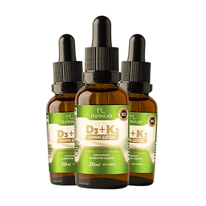 HERBOLAB - Vitamina D3+K2 gotas s/sabor - 20ml