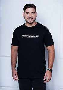 T-SHIRT MASCULINA - TUA GRAÇA ME BASTA - COR PRETO