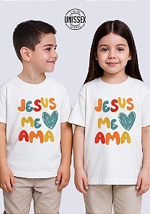 INFANTIL UNISSEX - JESUS ME AMA  - COR MARFIM