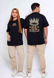 OVERSIZED - SOU AQUELE QUE VIVE - COR PRETO