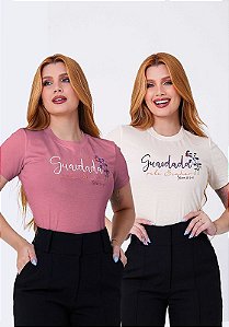 T-SHIRT FEMININA - GUARDADA PELO SENHOR