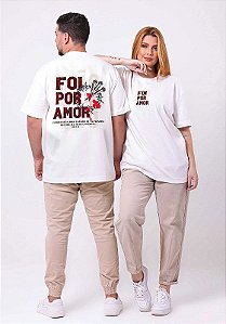 OVERSIZED - FOI POR AMOR - COR MARFIM