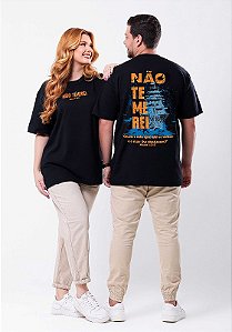 OVERSIZED - NÃO TEMEREI - COR PRETO