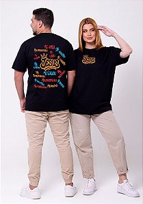 OVERSIZED - JESUS ME SALVOU - COR PRETO