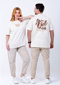 OVERSIZED - SÊ FIEL ATÉ A MORTE - COR MARFIM