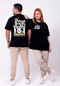 OVERSIZED - JESUS REI DA GLÓRIA - COR PRETO