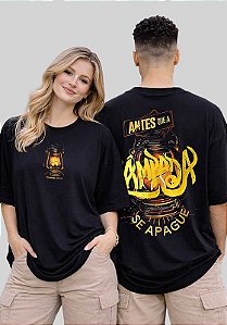 OVERSIZED - ANTES QUE A LÂMPADA SE APAGUE - COR PRETO