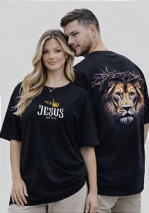 OVERSIZED - LEÃO ELE VIVE - COR PRETO