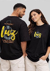 OVERSIZED - A TUA PALAVRA É LUZ - COR PRETO