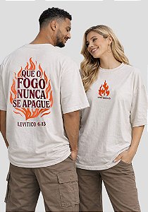 OVERSIZED - QUE O FOGO NÃO SE APAGUE - COR MARFIM