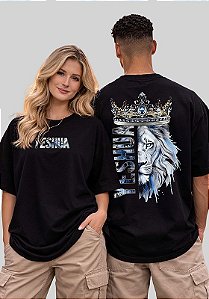 OVERSIZED - LEÃO YESHUA COROA - COR PRETO