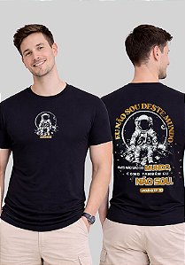 T-SHIRT MASCULINA - EU NÃO SOU DESTE MUNDO - COR PRETO