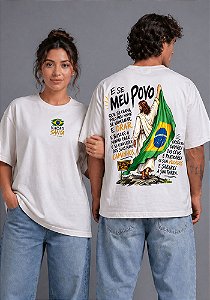 OVERSIZED - E SE MEU POVO QUE SE CHAMA PELO MEU NOME - COR MARFIM