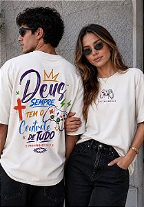 OVERSIZED - DEUS SEMPRE TEM O CONTROLE - COR MARFIM