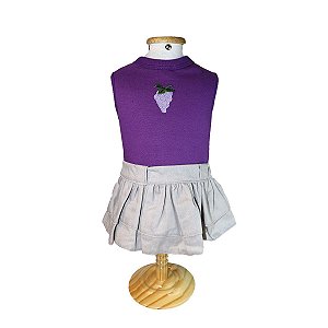 Roupa pet  -  Vestido Pet Uva