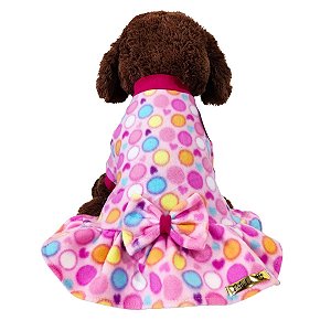 Roupa Pet Vestido Pet Soft roupinha laço princesa vestidinho feminino frio inverno