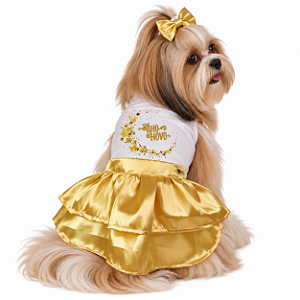 Roupa Pet - Ano Novo modelo Vestido