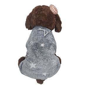 Roupa pet -Ted Modelo Macacão Microfibra BRILHA NO ESCURO