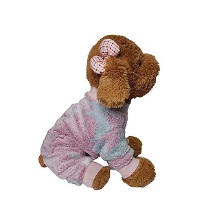 Roupa pet - Mel Modelo Macacão Microfibra BRILHA NO ESCURO