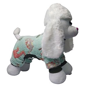Roupa pet -  Coqueiro Modelo Macacão Microfibra