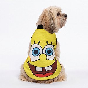 Roupa Pet - Bob Esponja Modelo Regata Básica