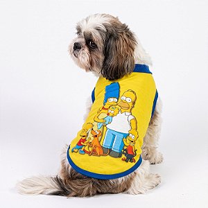 Roupa Pet Família Simpsons Regata Desenho Personagens