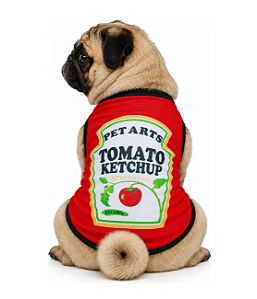 Roupa Pet - Ketchup Modelo Regata Básica