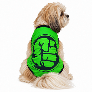Roupa Pet - Homem Verde Modelo Regata Hulk Vingadores