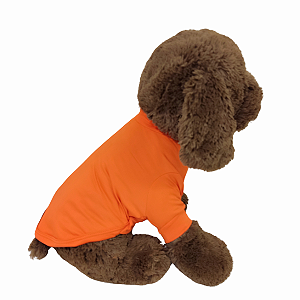 Roupa Pet - Camisa Laranja com Proteção Solar UV50+