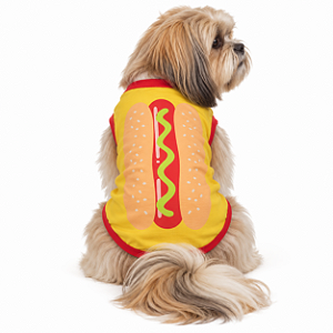 Roupa Pet - Hot Dog Modelo Regata Divertida