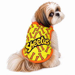 Roupa Pet - Sheetus Amarelo Modelo Regata Básica
