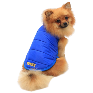 Roupa Pet - Colete Puffer Azul Forrado