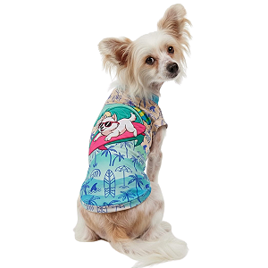 Roupa Pet - Camisa Surfe com Proteção Solar UV50+