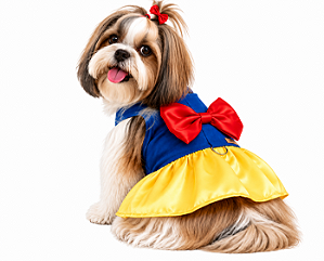 Coleira Peitoral Pet Guia Princesa da Neve