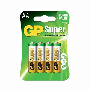 Pilha Pequena Aa (blister 4 Pilhas) Alcalina Gp Batteries