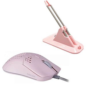Mouse Gamer +  Mousebungee Rosa Oex