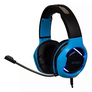 Headset Gamer Preto E Azul Cabo 1,8m 95db Ml-gh200 Tedge