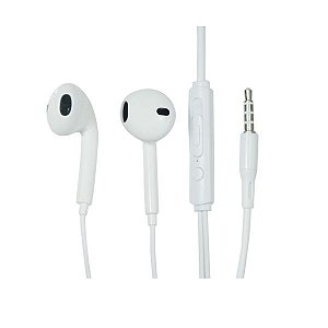 Fone De Ouvido P2 C/ Microfone Branco Xc-f-04-b Flex