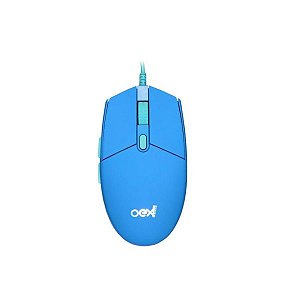 Combo Vibes Mouse Óptico E Mousepad Speed Mc200 Azul Oex
