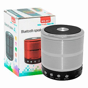 Mini Caixa De Som 5w Bluetooth Prata Ws887 Enjoy Life