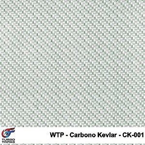 Película WTP 1m x 50cm - Carbono Kevlar Prata (Fundo Transparente) - CK001