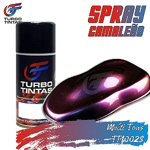 Tinta Camaleão Spray - Multi Tons - TT1002S Roxo/Violeta/Vermelho/Laranja