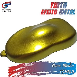 Tinta de Efeito Metal - Ouro Médio Turbo Poliéster - TT1483