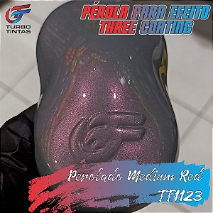 Efeito Perolado Medium Red Poliéster para Three Coating - TT1123